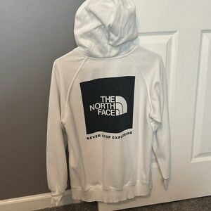 White north face hoodie medium